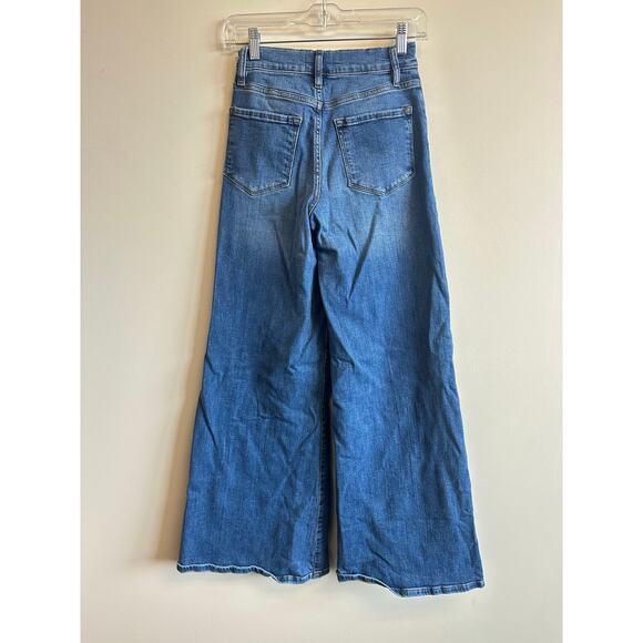 FRAME Le Palazzo Wide-Leg Jeans Denim Flare Baggy Size 25 - Picture 7 of 11